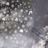 Snowflake Nail Stickers, Snowflake Nail Decals, Winter Nail Stickers, Snow Nail Art, White Snow Nail Stickers